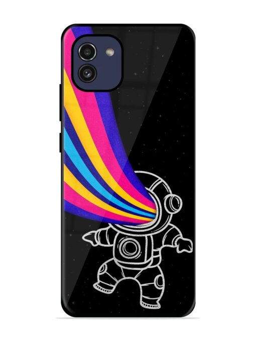 Astronaut Glossy Metal TPU Phone Cover for Samsung Galaxy A03 Zapvi