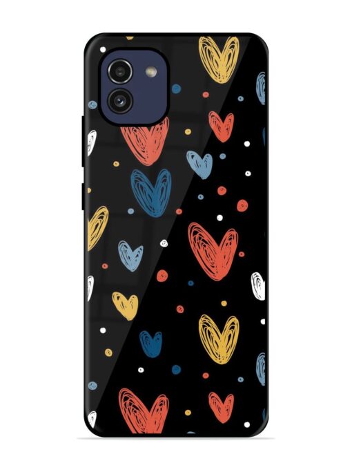 Happy Valentines Day Glossy Metal TPU Phone Cover for Samsung Galaxy A03 Zapvi