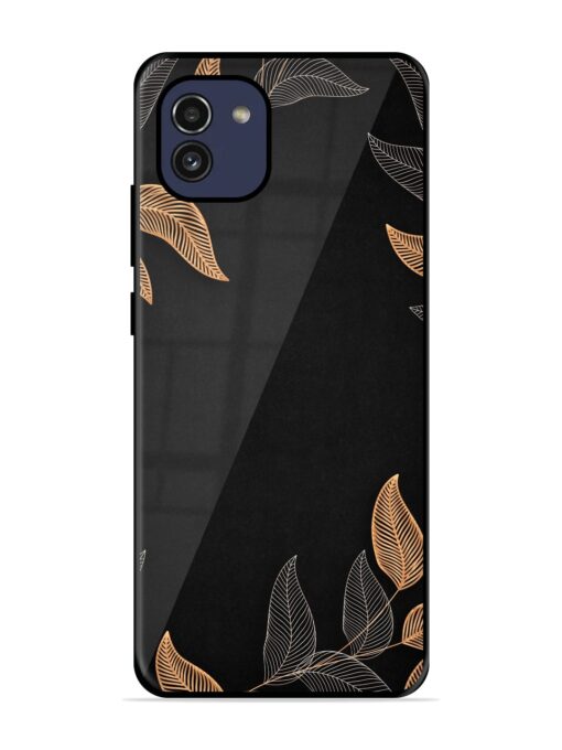 Foliage Art Glossy Metal Phone Cover for Samsung Galaxy A03 Zapvi