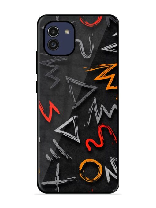 Grungy Graffiti Glossy Metal Phone Cover for Samsung Galaxy A03