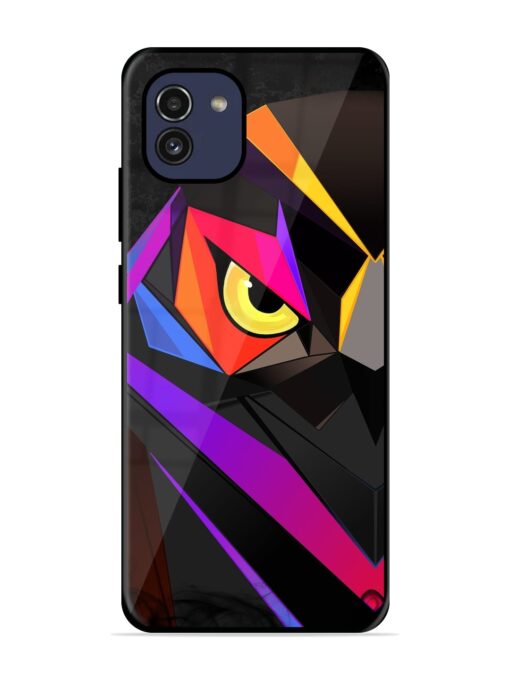 Wpap Owl Glossy Metal Phone Cover for Samsung Galaxy A03