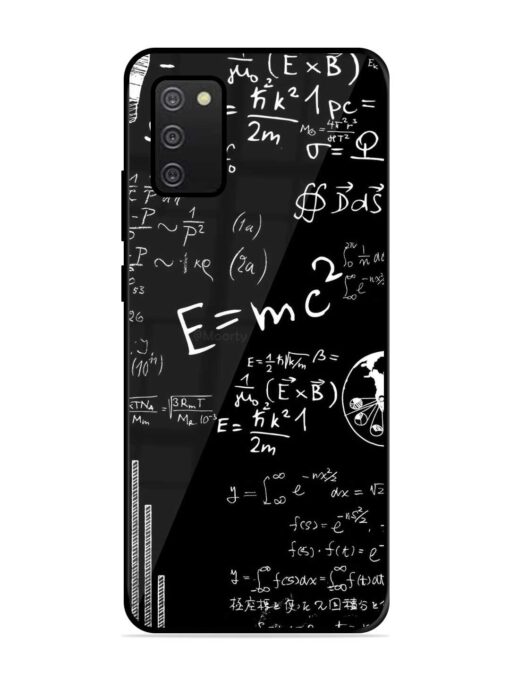 E=Mc2 Mass?Energy Equivalence Glossy Metal Phone Cover for Samsung Galaxy A03S