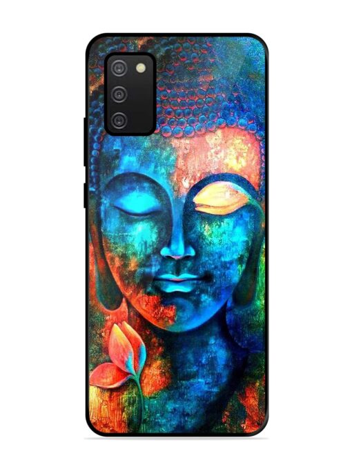 Buddha Painting Glossy Metal Phone Cover for Samsung Galaxy A03S