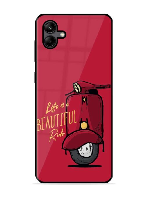 Life Is Beautiful Rides Glossy Metal Phone Cover for Samsung Galaxy A04