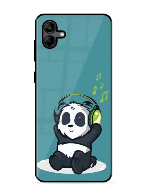 Music Panda Glossy Metal Phone Cover for Samsung Galaxy A04 Zapvi