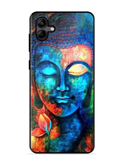 Buddha Painting Glossy Metal Phone Cover for Samsung Galaxy A04