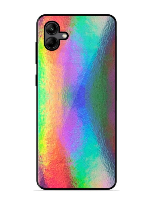 Colorful Holographic Background Glossy Metal TPU Phone Cover for Samsung Galaxy A04 Zapvi