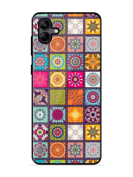 Seamless Pattern Vintage Glossy Metal Phone Cover for Samsung Galaxy A04 Zapvi