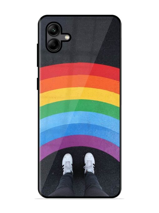 Legs Rainbow Glossy Metal TPU Phone Cover for Samsung Galaxy A04