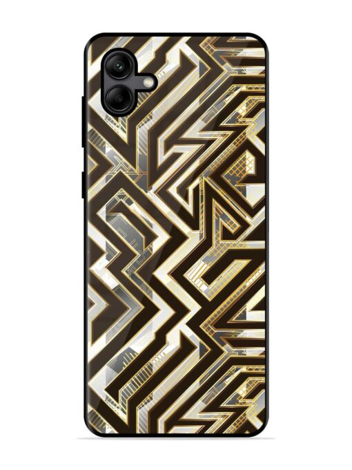 Technology Geometric Seamless Glossy Metal Phone Cover for Samsung Galaxy A04