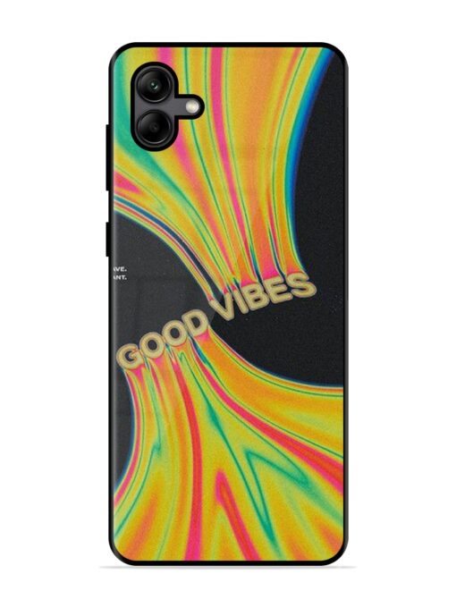 Good Vibes Glossy Metal Phone Cover for Samsung Galaxy A04