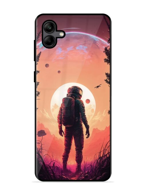 Red Sky At Morning Glossy Metal Phone Cover for Samsung Galaxy A04 Zapvi