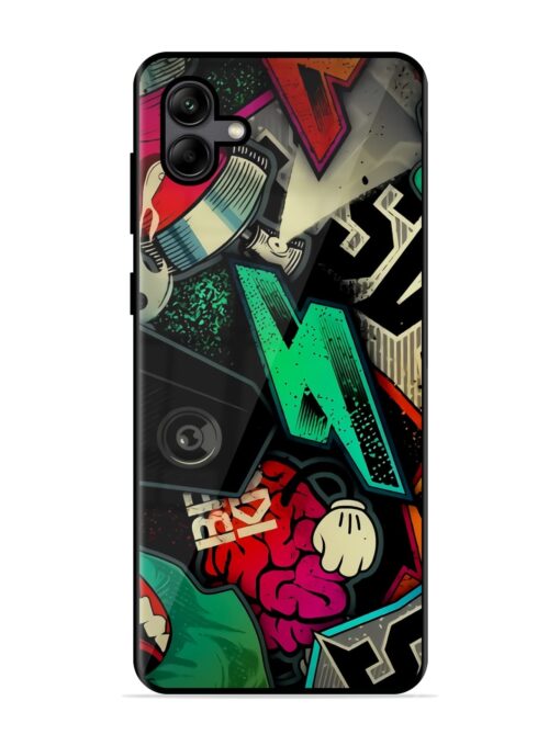 Graffiti Art Glossy Metal Phone Cover for Samsung Galaxy A04