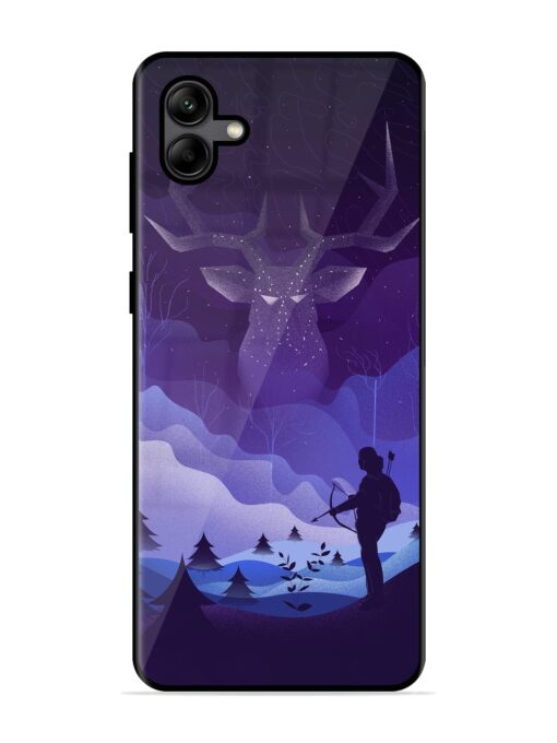 Deer Forest River Glossy Metal Phone Cover for Samsung Galaxy A04 Zapvi