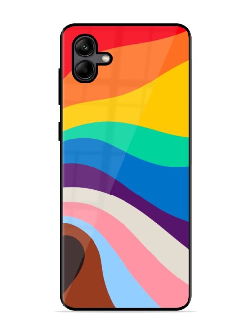 Minimal Pride Art Glossy Metal Phone Cover for Samsung Galaxy A04