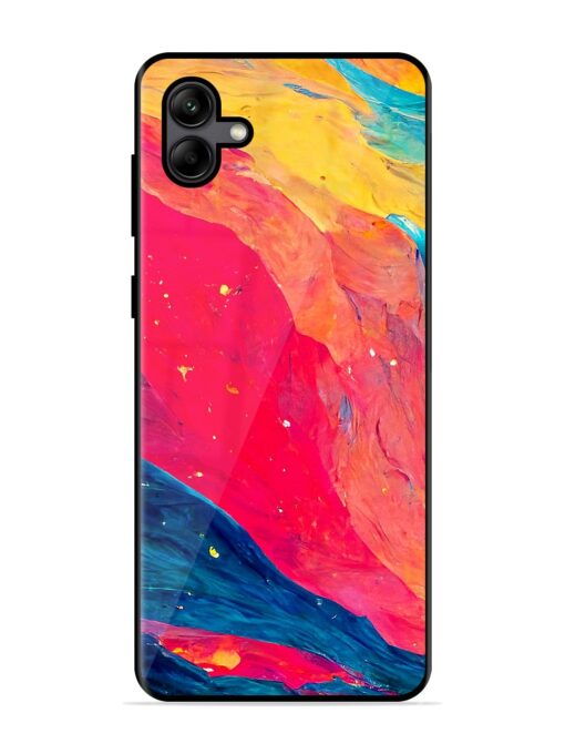 Starry Night Glossy Metal Phone Cover for Samsung Galaxy A04