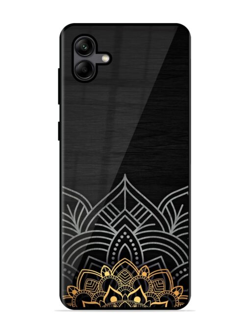 Decorative Golden Pattern Glossy Metal Phone Cover for Samsung Galaxy A04