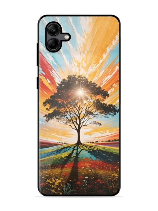 Abstract Tree Colorful Art Glossy Metal Phone Cover for Samsung Galaxy A04 Zapvi