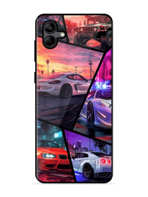 Ride In Pixels Glossy Metal Phone Cover for Samsung Galaxy A04 Zapvi