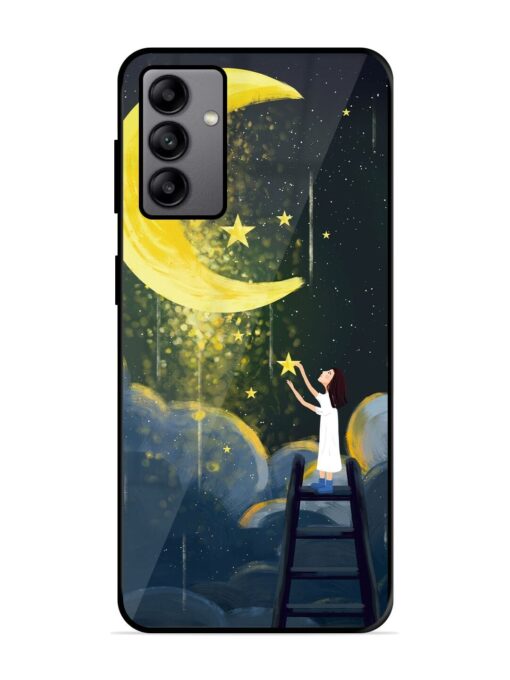 Moonlight Healing Night Illustration Glossy Metal TPU Phone Cover for Samsung Galaxy A04S Zapvi