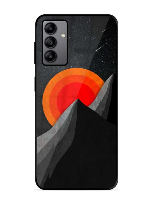 Black Mountain Glossy Metal Phone Cover for Samsung Galaxy A04S Zapvi