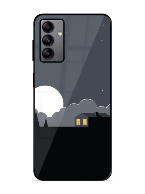 Full Moon Vector Art Glossy Metal Phone Cover for Samsung Galaxy A04S Zapvi