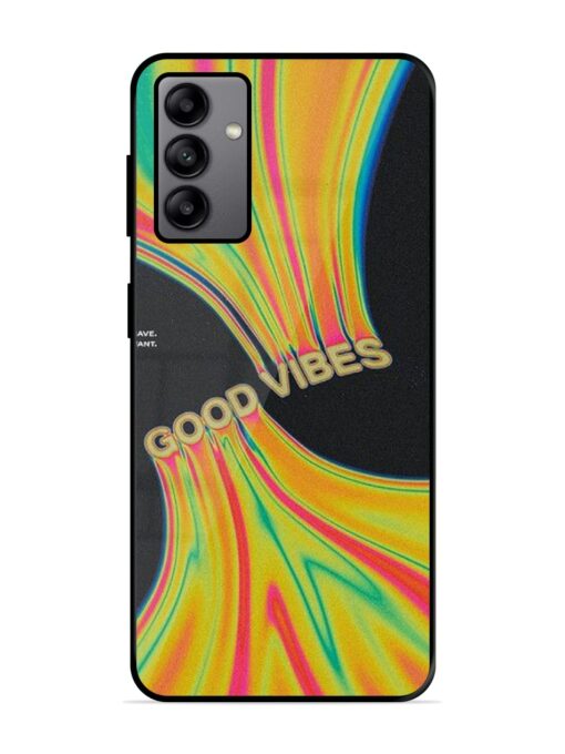 Good Vibes Glossy Metal Phone Cover for Samsung Galaxy A04S Zapvi