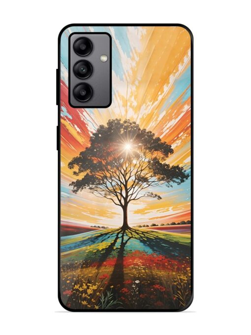 Abstract Tree Colorful Art Glossy Metal Phone Cover for Samsung Galaxy A04S Zapvi