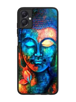 Buddha Painting Glossy Metal Phone Cover for Samsung Galaxy A05