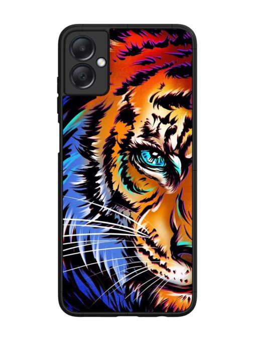 Colorful Lion Art Glossy Metal Phone Cover for Samsung Galaxy A05 Zapvi