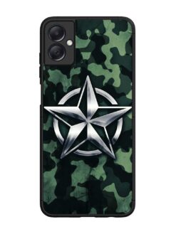Indian Army Star Design Glossy Metal Phone Cover for Samsung Galaxy A05