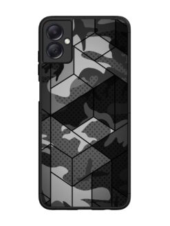 Hexagonal Pattern Glossy Metal Phone Cover for Samsung Galaxy A05