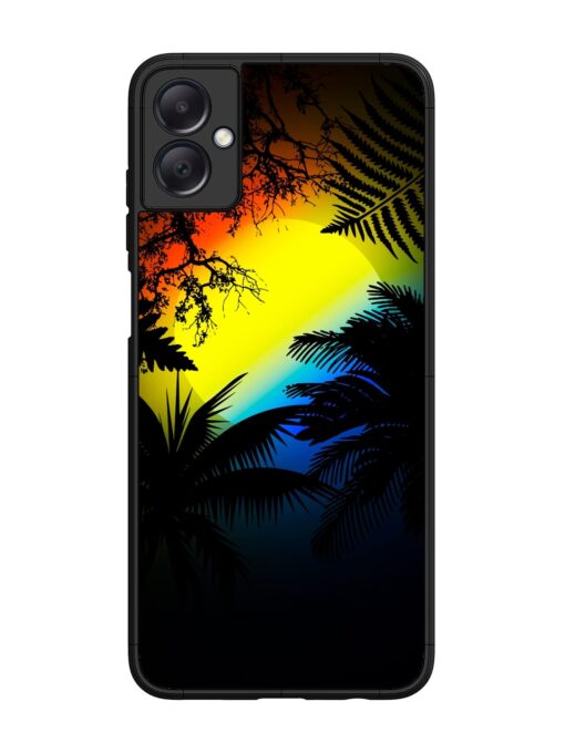 Colorful Sunset With Palm Trees Glossy Metal Phone Cover for Samsung Galaxy A05 Zapvi