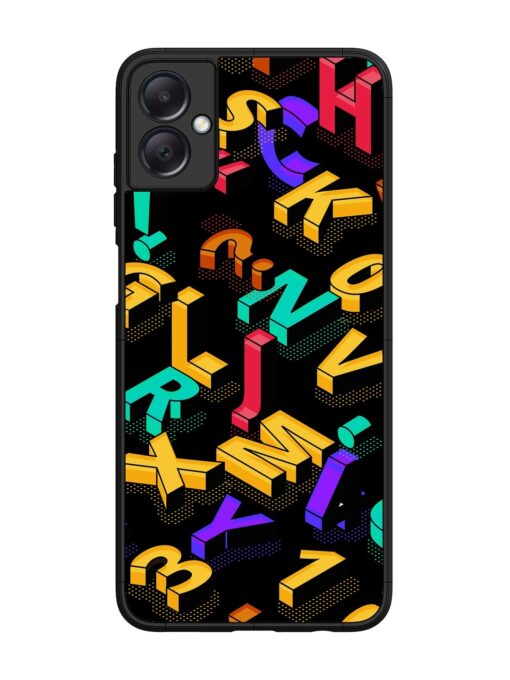 Seamless Pattern With Letters Glossy Metal Phone Cover for Samsung Galaxy A05 Zapvi