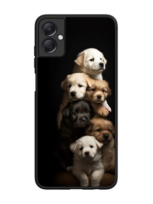 Cute Baby Dogs Glossy Metal Phone Cover for Samsung Galaxy A05 Zapvi