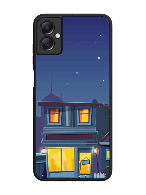 Vector Night House Glossy Metal Phone Cover for Samsung Galaxy A05 Zapvi