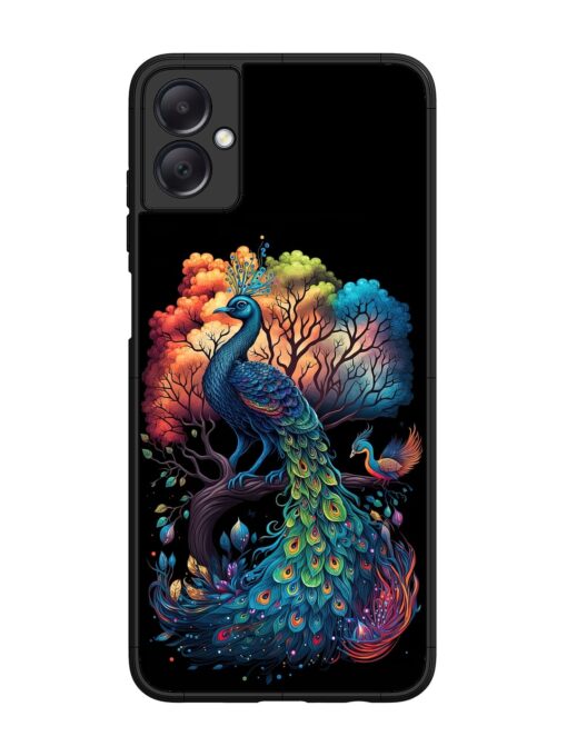 Peacock Tree Art Glossy Metal Phone Cover for Samsung Galaxy A05 Zapvi