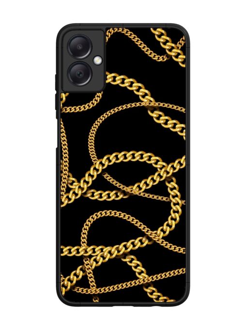 Decorative Golde Chain Glossy Metal Phone Cover for Samsung Galaxy A05 Zapvi