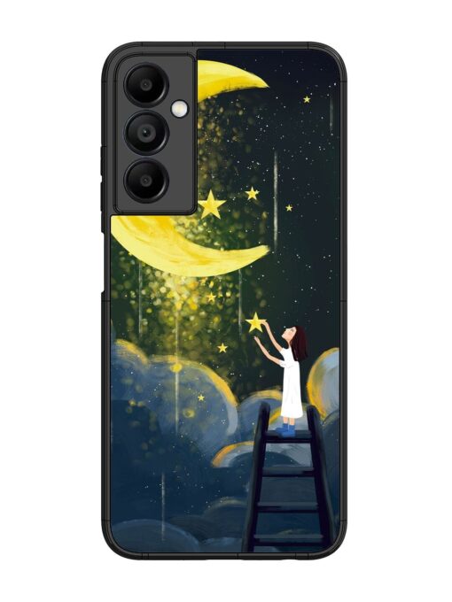 Moonlight Healing Night Illustration Glossy Metal TPU Phone Cover for Samsung Galaxy A05S