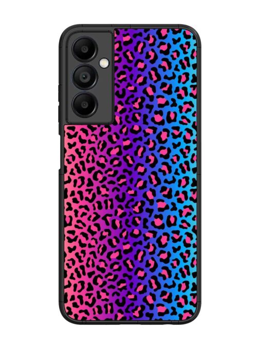 Colorful Leopard Seamless Glossy Metal Phone Cover for Samsung Galaxy A05S Zapvi