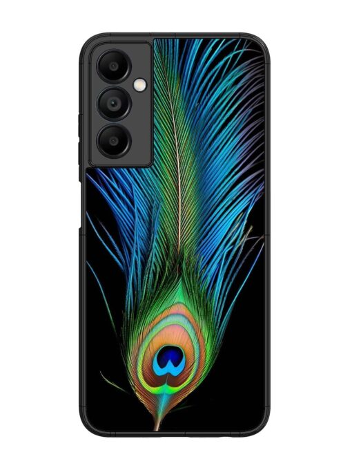 Peacock Feather Glossy Metal TPU Phone Cover for Samsung Galaxy A05S