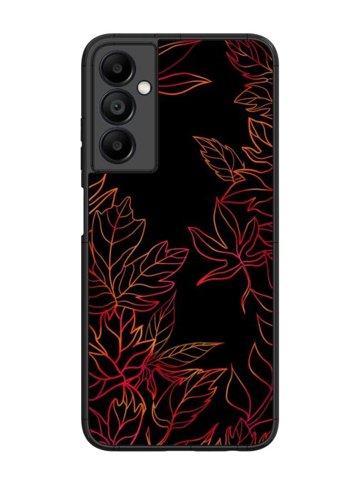 Red Floral Pattern Glossy Metal Phone Cover for Samsung Galaxy A05S