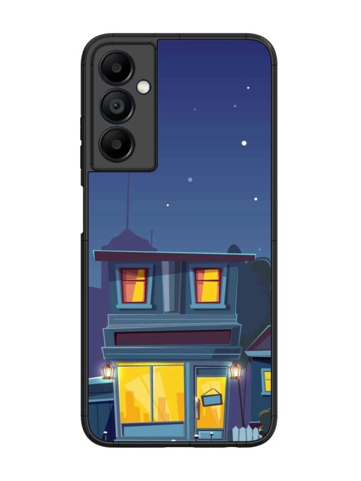 Vector Night House Glossy Metal Phone Cover for Samsung Galaxy A05S