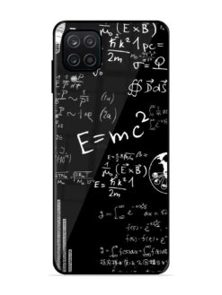 E=Mc2 Mass?Energy Equivalence Glossy Metal Phone Cover for Samsung Galaxy A12