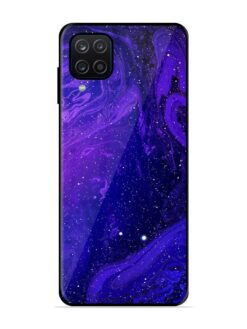 Galaxy Acrylic Abstract Art Glossy Metal Phone Cover for Samsung Galaxy A12