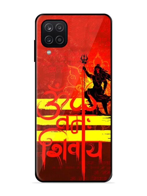 Illustration Lord Shiva Glossy Metal TPU Phone Cover for Samsung Galaxy A12 Zapvi