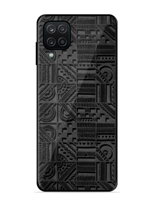 Seamless Pattern Glossy Metal Phone Cover for Samsung Galaxy A12 Zapvi