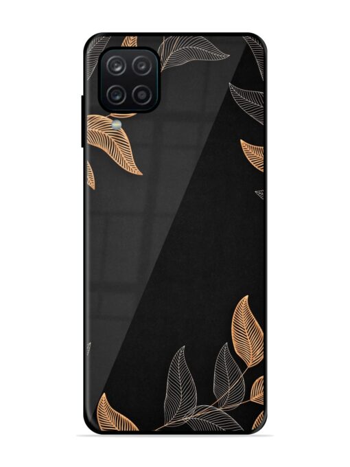 Foliage Art Glossy Metal Phone Cover for Samsung Galaxy A12 Zapvi