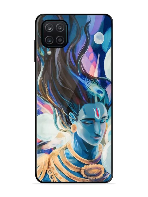 Bhagwan Sri Krishna Glossy Metal Phone Cover for Samsung Galaxy A12 Zapvi