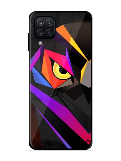 Wpap Owl Glossy Metal Phone Cover for Samsung Galaxy A12 Zapvi